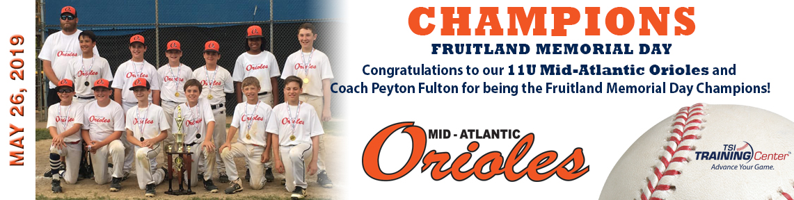 Fulton | 11U Orioles | Champions