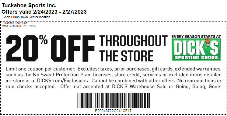 Dick s Sporting Goods Discount For Spring 2023 Tuckahoe Sports